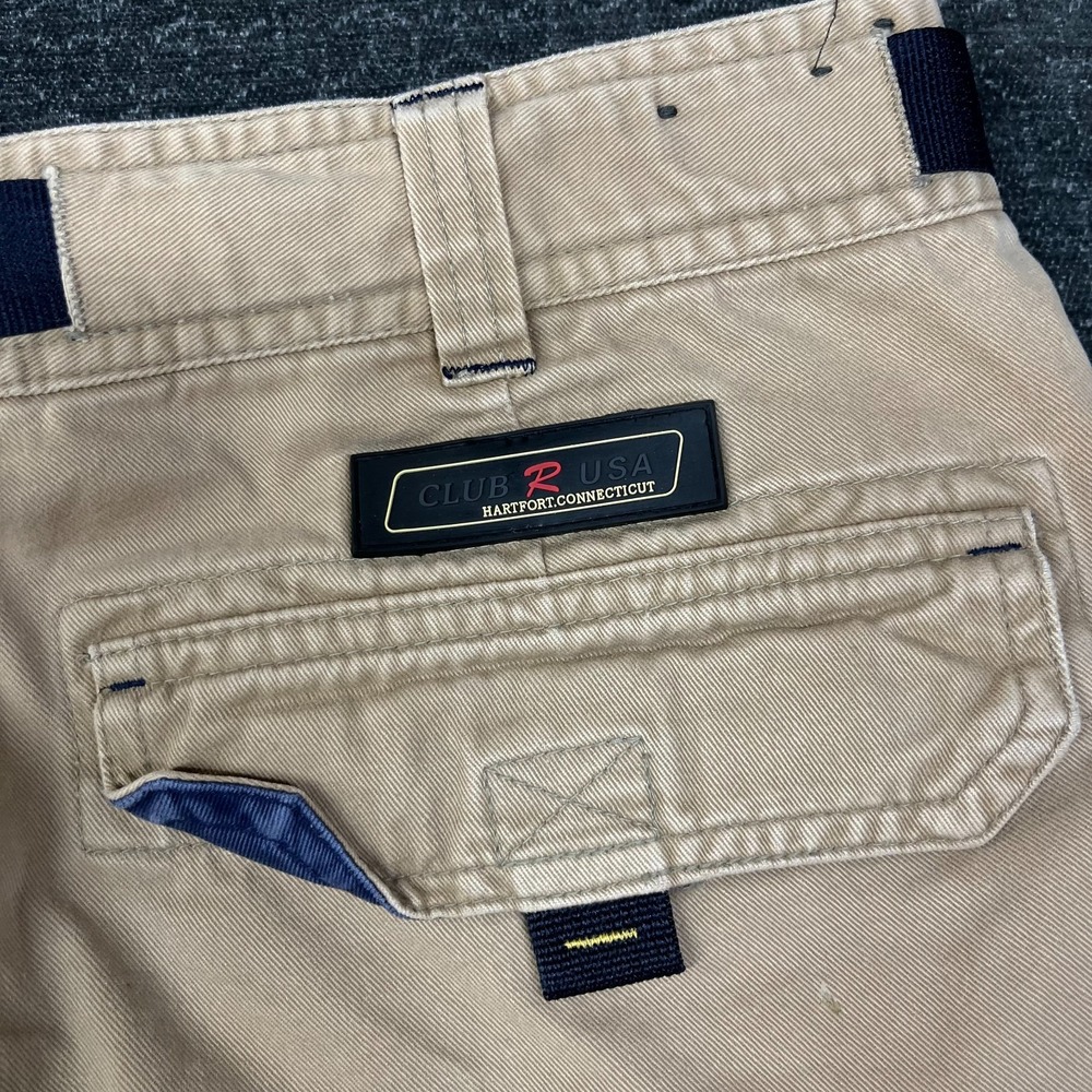 Vintage Club R Jeans USA Cargo Shorts Men's Tan Beige Belted Utility Y2K - 36 - Picture 3 of 16